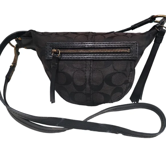 Coach Y2K Signature Mini Crossbody Swingpack Black Jacquard Bag - Picture 3 of 17